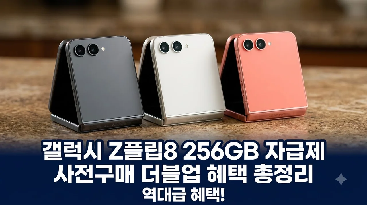 갤럭시 Z플립8 256GB SM-F776N 자급제 사전구매 더블업 혜택 총정리