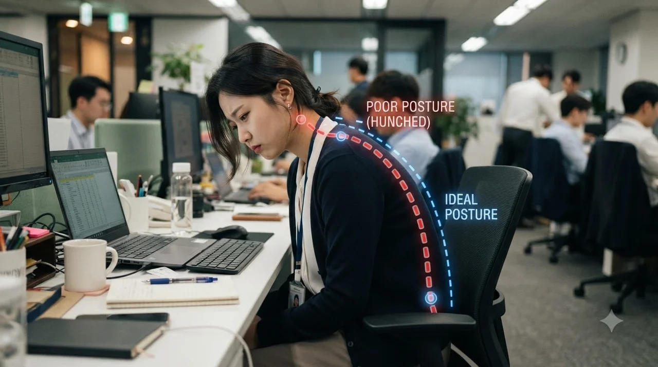자세교정밴드, 정말 굽은 등을 펴줄까요?