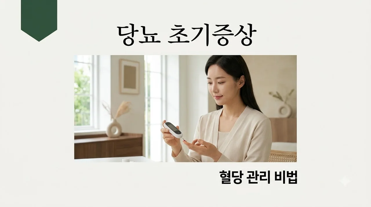 당뇨 초기증상 놓치기 쉬운 7가지 신호와 혈당 관리 비법