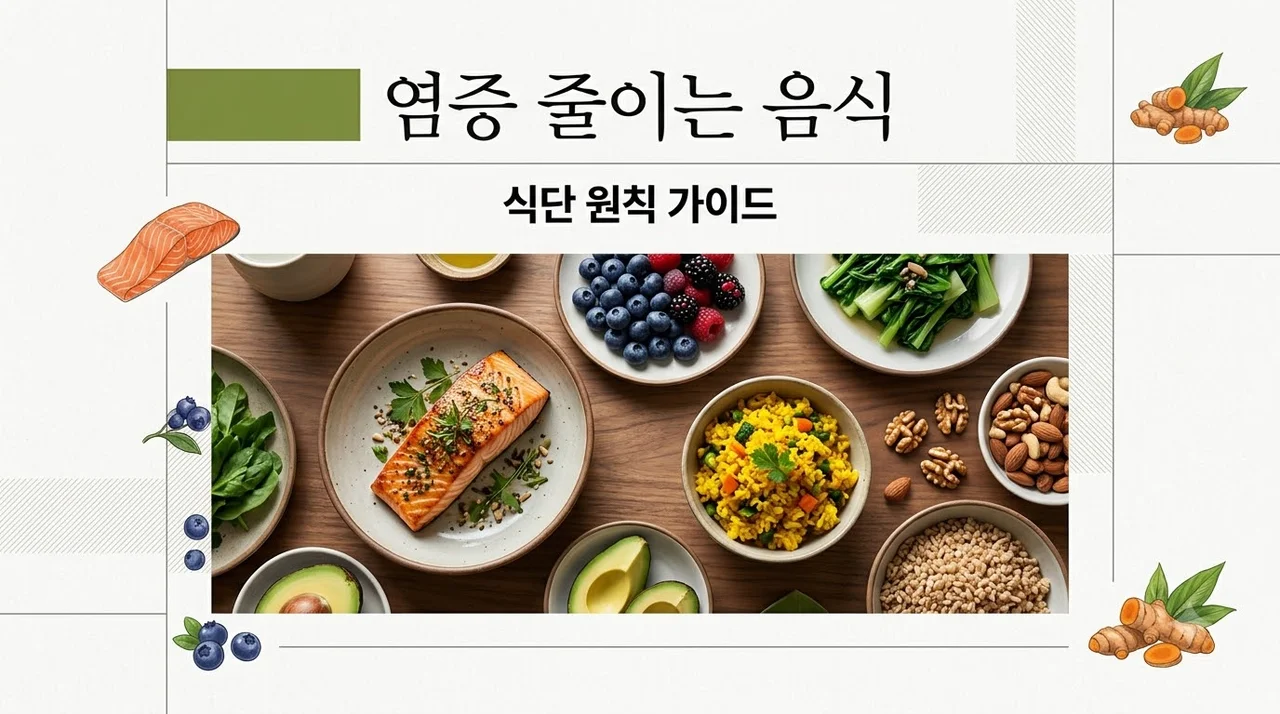 염증 줄이는 음식 찾는다면 꼭 알아야 할 식단 원칙 3가지