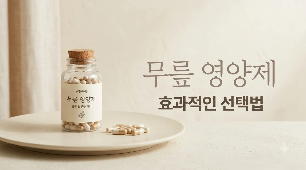 무릎영양제 추천 및 성분 비교: 콘드로이친 MSM 제대로 고르는 법