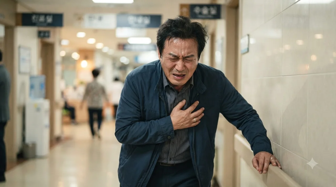 위험 신호 2: 가슴 통증과 숨 가쁨 증상