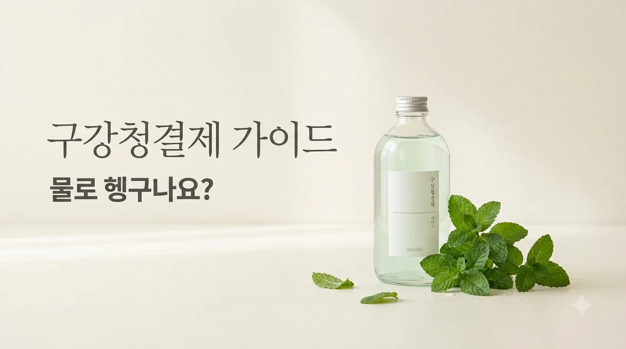 구강청결제 사용법 가글 후 물로 헹구나요? 효과 극대화 팁