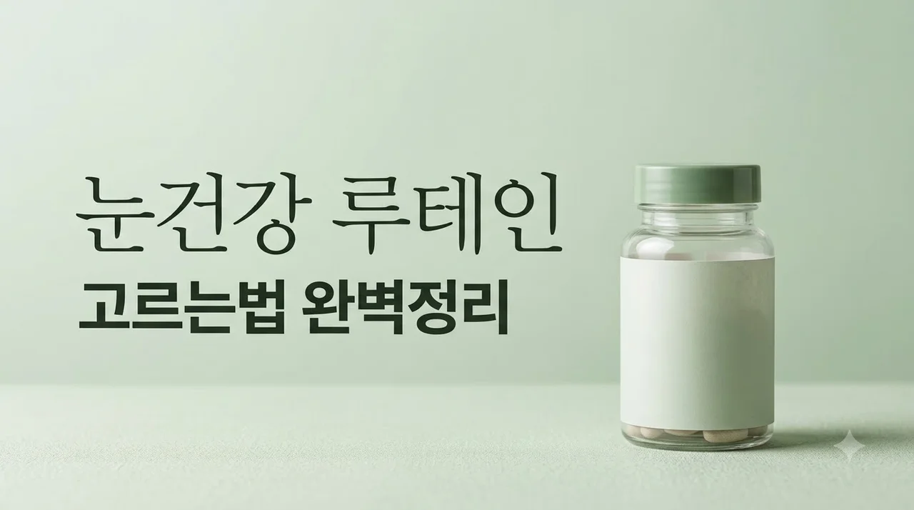 루테인영양제 추천 및 고르는 법! 눈 건강 지키는 5가지 핵심 기준
