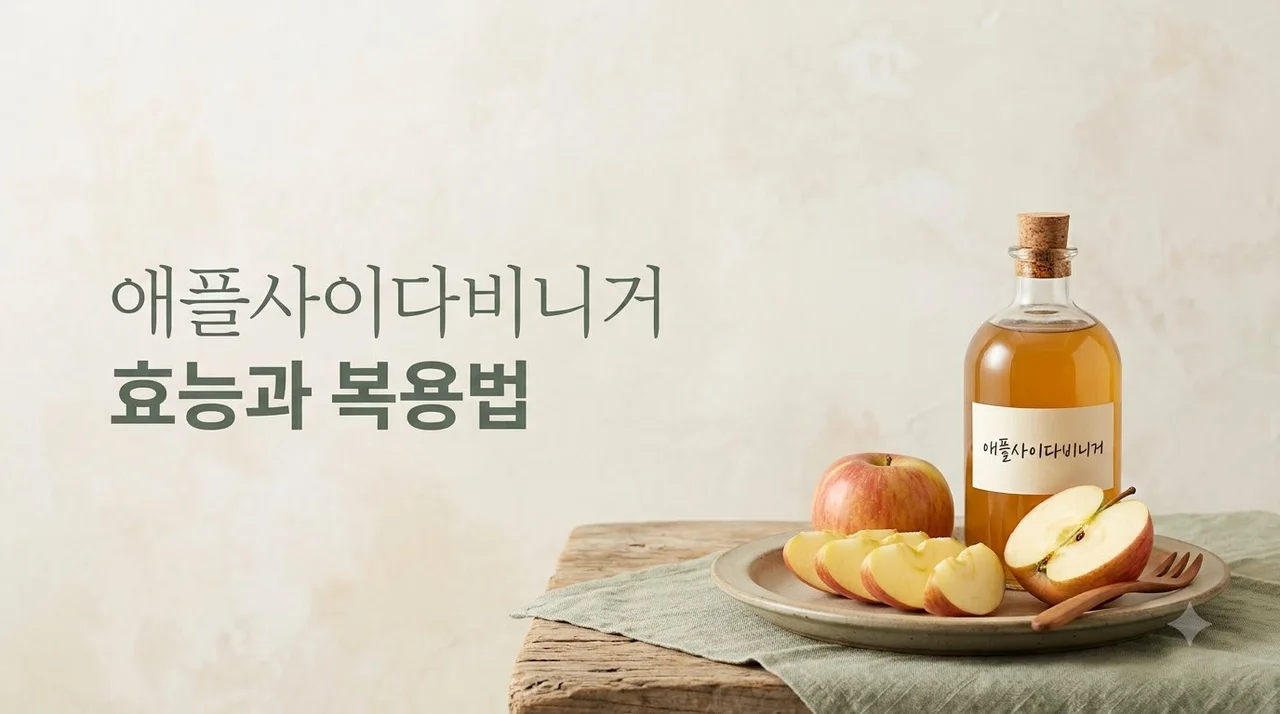 애플사이다비니거 효능 복용법 다이어트 혈당 관리 주의사항 총정리
