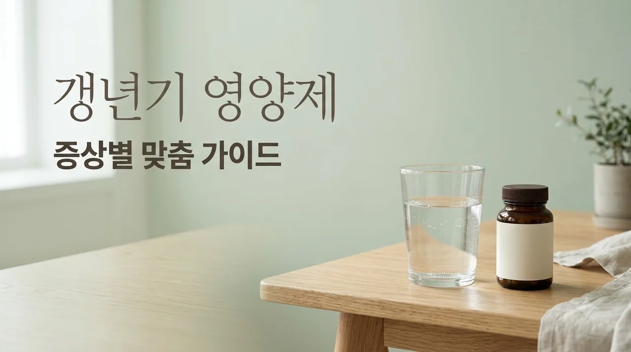 갱년기에좋은영양제 추천 성분 TOP 5와 증상별 맞춤 선택 가이드