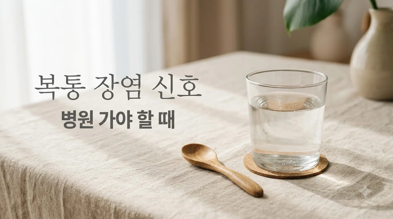 복통이 계속될 때 장염 위험 신호 5가지와 병원 가야 하는 시기