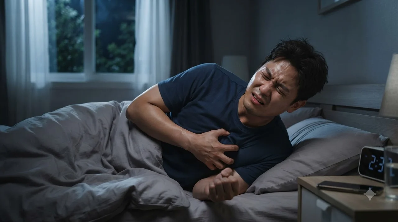 밤마다 찾아오는 가슴 통증, 혹시 역류성 식도염일까?