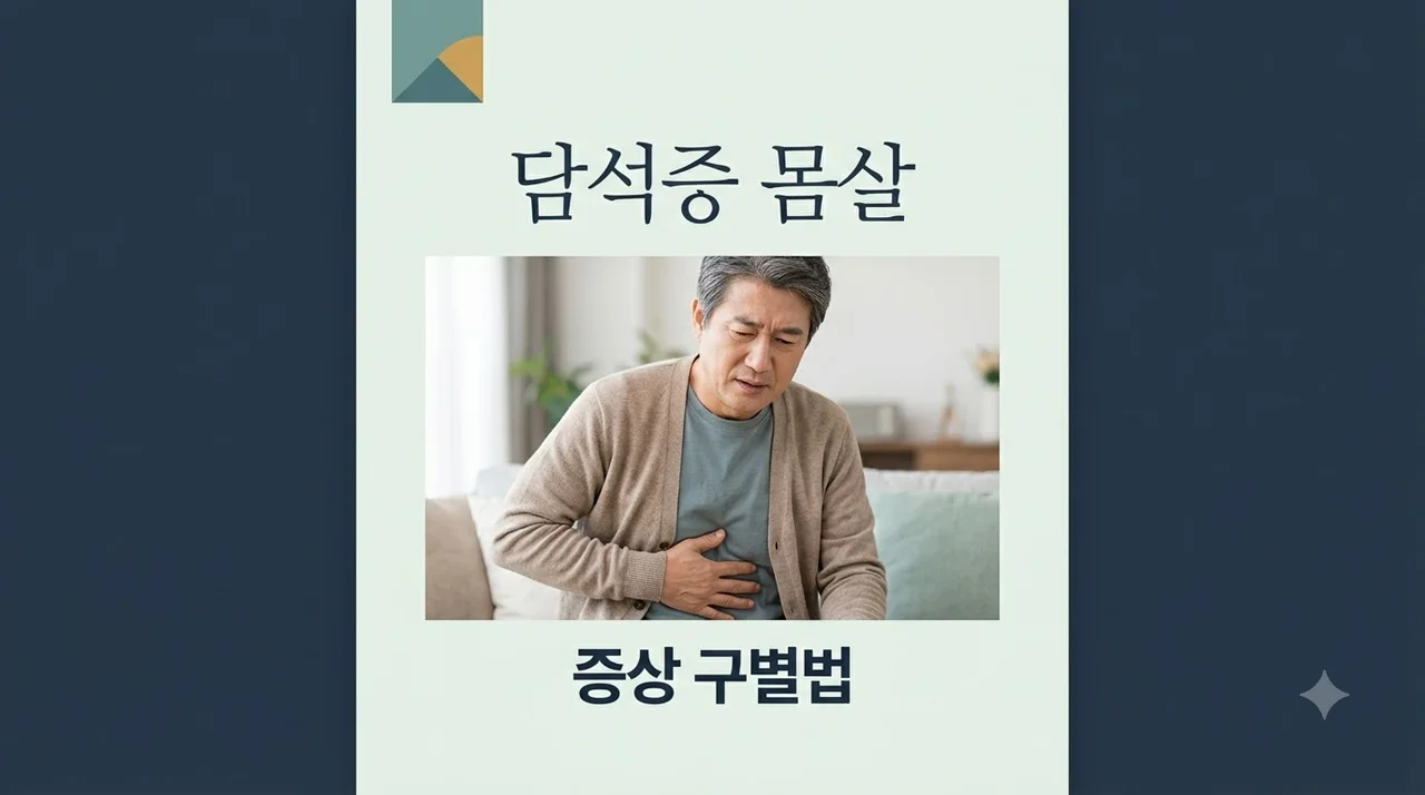 담석증 증상 몸살처럼 느껴질 때? 통증 부위와 구별법 총정리